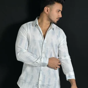 আইস ব্লু প্রিন্টেড শার্ট-Marvel