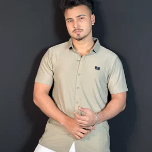 বেইজ কালার হাফ হাতা শার্ট- Shirt